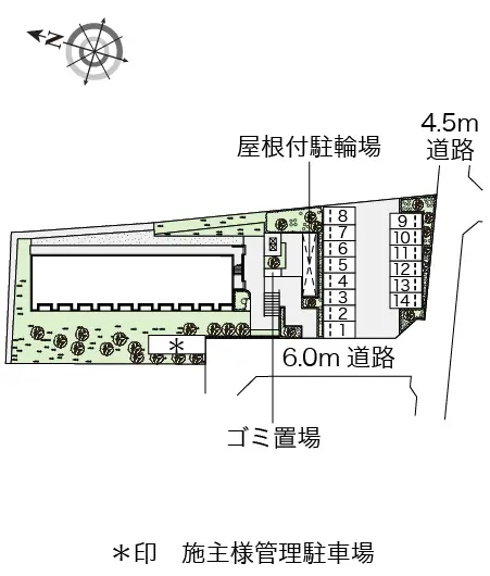 ★手数料０円★京都市右京区宇多野福王子町　月極駐車場（LP）